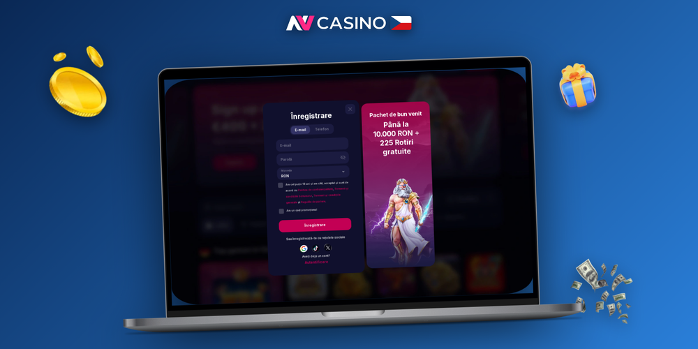 NV Casino CZ registrace na desktopu a mobilu vedle sebe