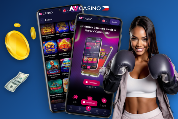 Ikona NV Casino na domovské obrazovce iPhonu — mobilní aplikace vždy po ruce