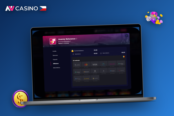 NV Casino výběr peněz po dokončení KYC ověření – spokojený hráč u notebooku doma