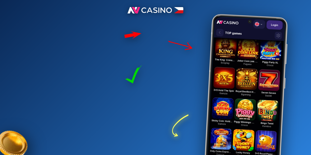 Herní lobby NV Casino se sloty, živými hrami a jackpoty na jednom místě