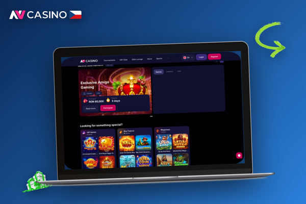 Jeden účet NV Casino synchronizovaný mezi notebookem a mobilní aplikací
