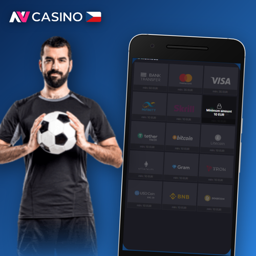 NV Casino výběr výher – digitální peněženka s mincemi EUR v moderním herním prostředí